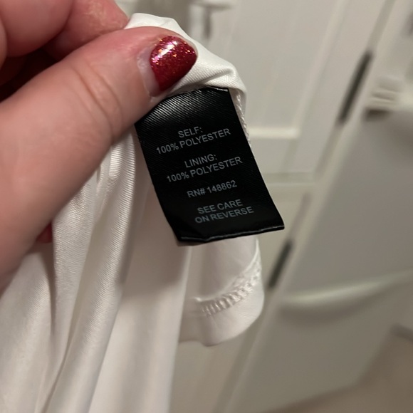 Torrid White Cold Shoulder Belted Dress - Picture 7 of 8